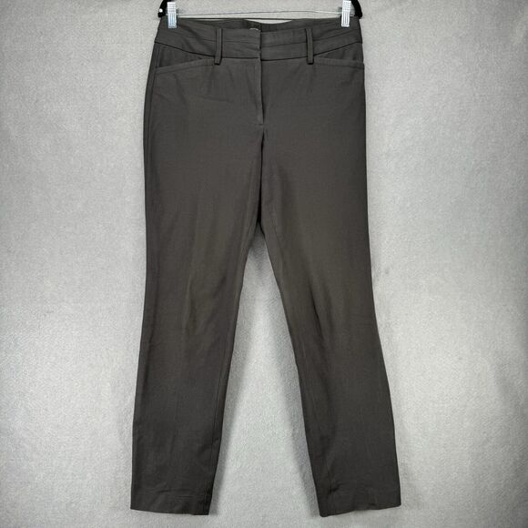 Talbots Pants Womens 6 Gray Newport Chino Straight Career Office Slacks Modern * - Picture 1 of 14